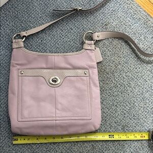 Coach Lavender Crossbody Bag with Silver Accents